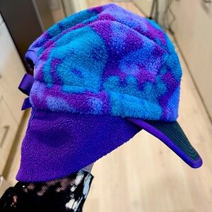 Vintage Patagonia Fleece Aztec 90s Duckbill Hat Size Large Rare EC